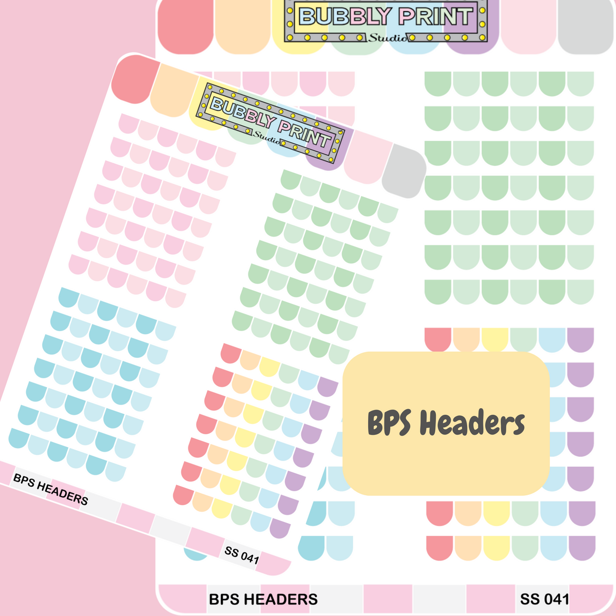 BPS Headers| Planner Stickers | SS 041