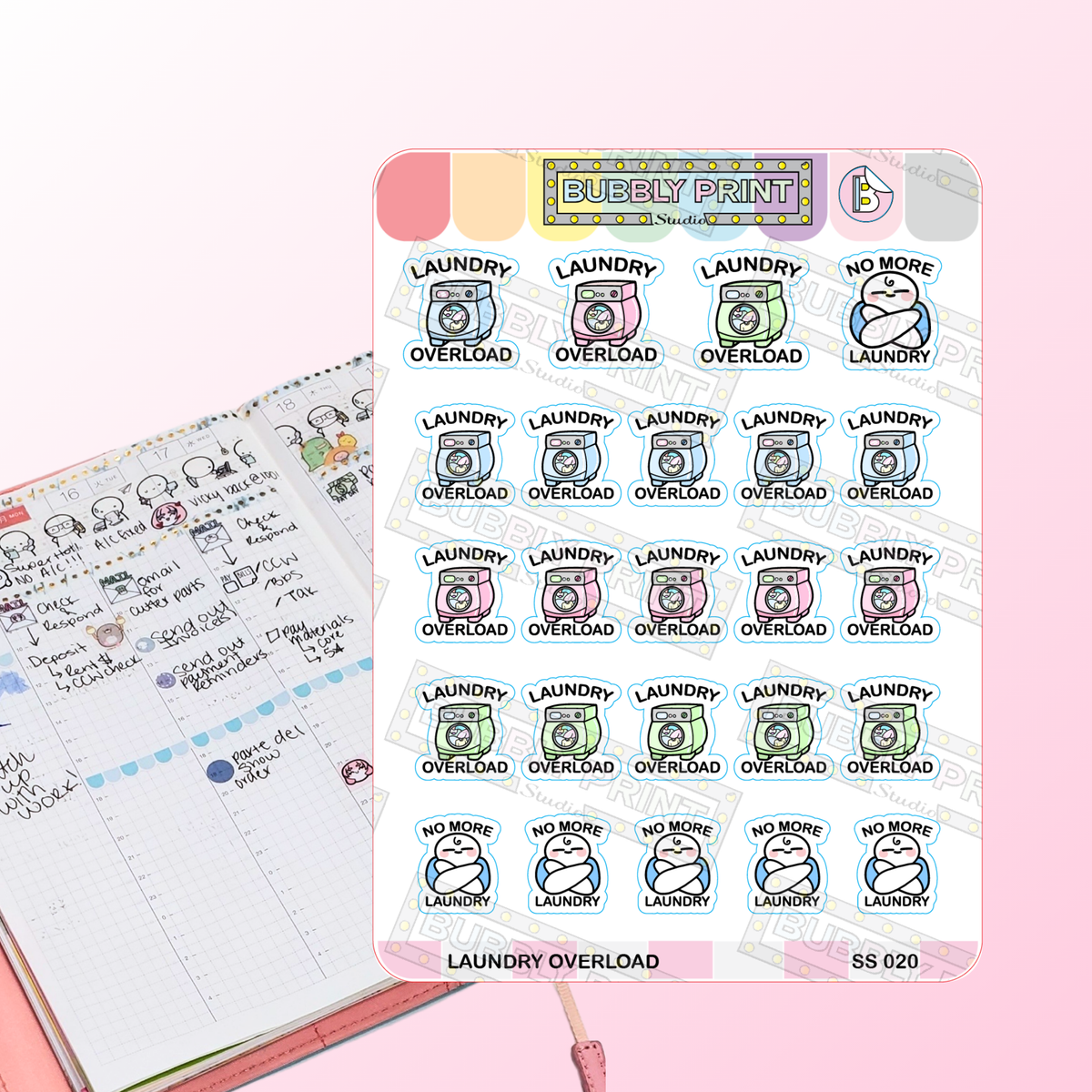Laundry Overload| Planner Stickers | SS 020