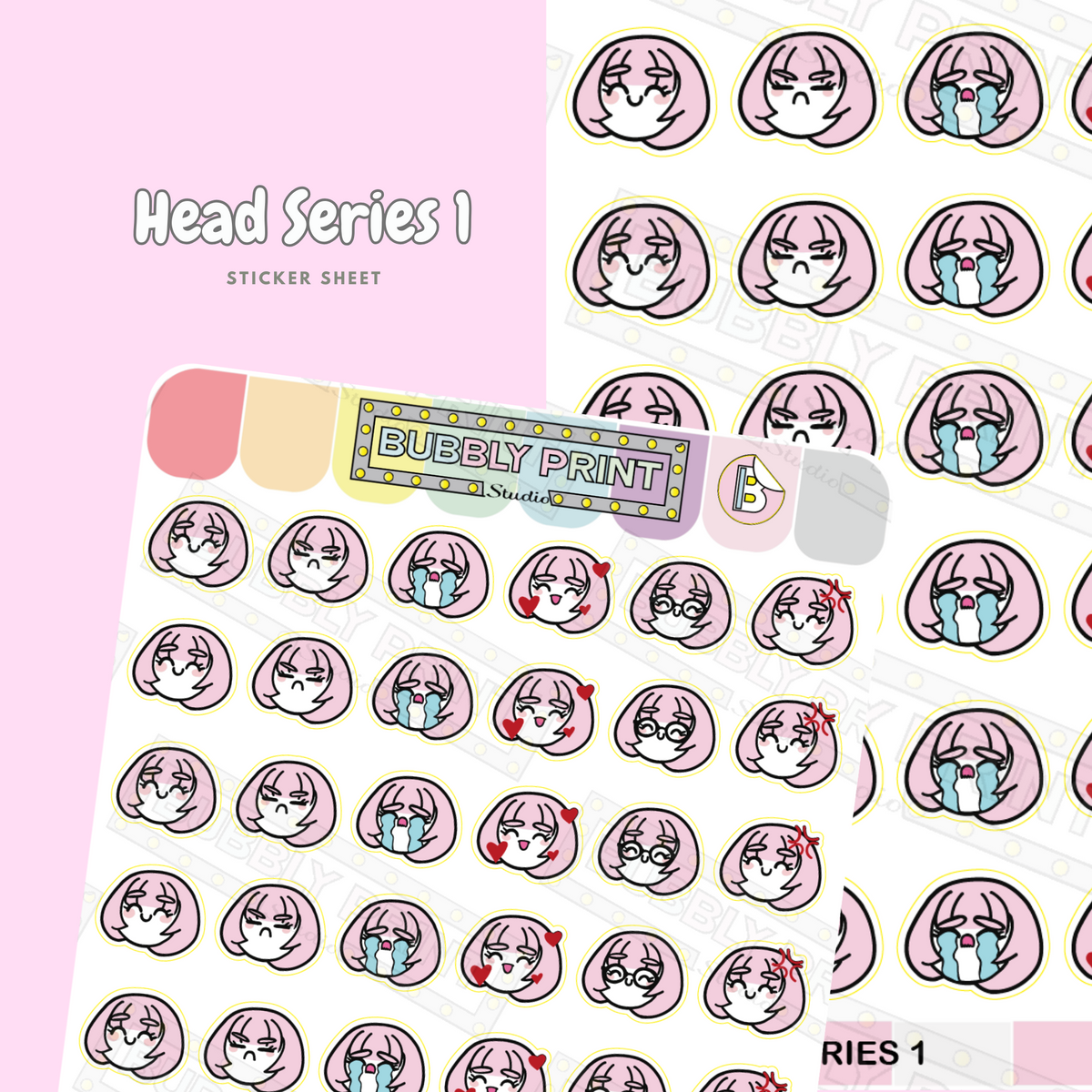 Head Series 1 Planner Sticker Sheet | SS 001