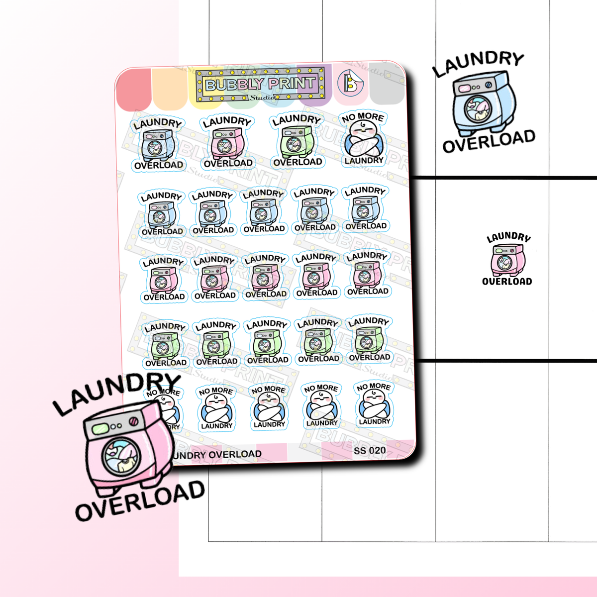 Laundry Overload| Planner Stickers | SS 020