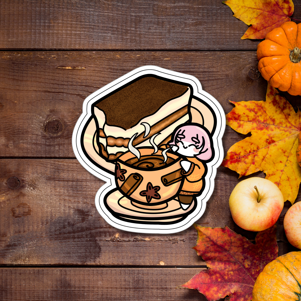 TIRAMISU & LATTE VINYL STICKER