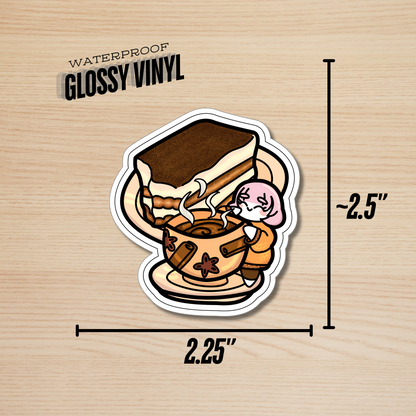 TIRAMISU & LATTE VINYL STICKER