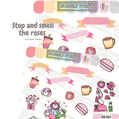 Stop and Smell the Roses Sticker Sheet | SS 007