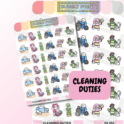 Cleaning Duties Planner Sticker Sheet | SS 052