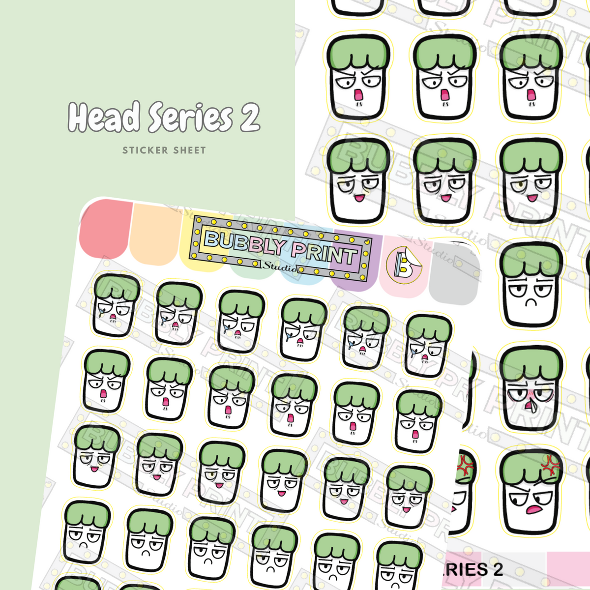 Head Series 2 Planner Sticker Sheet | SS 002