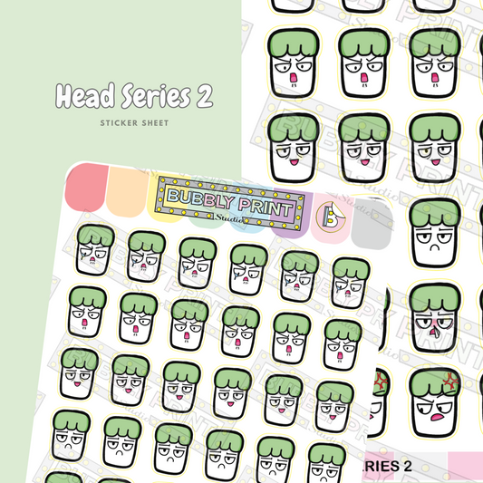 Head Series 2 Planner Sticker Sheet | SS 002
