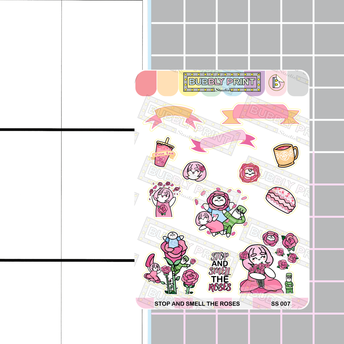Stop and Smell the Roses Sticker Sheet | SS 007