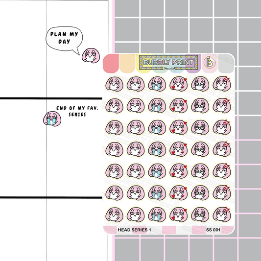 Head Series 1 Planner Sticker Sheet | SS 001