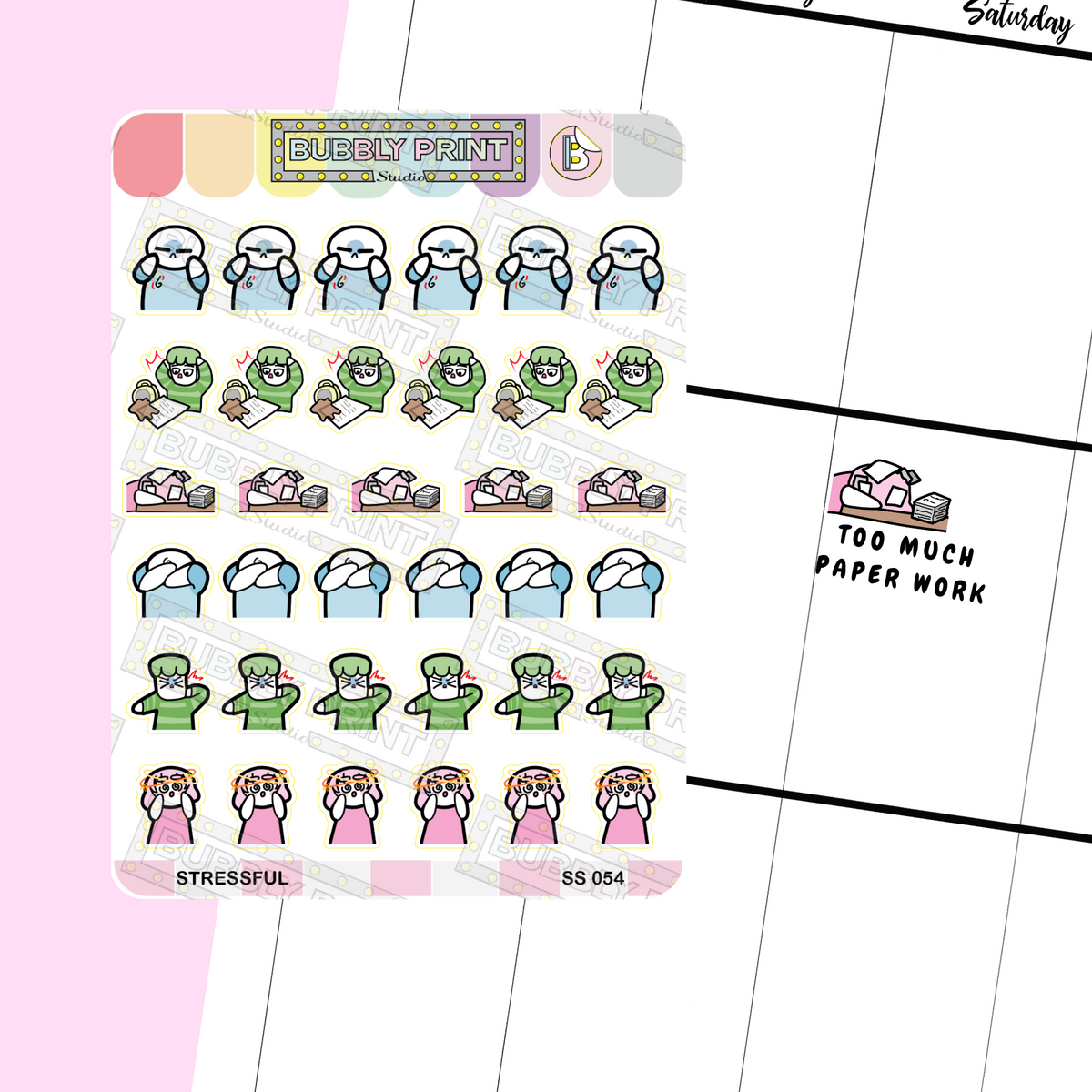 Stressful Planner Stickers | SS 054