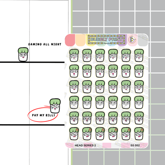 Head Series 2 Planner Sticker Sheet | SS 002