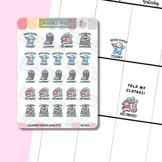 Laundry Overload pt.2 | Planner Stickers| SS 055