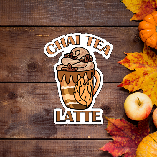 CHAI TEA LATTE VINYL STICKER