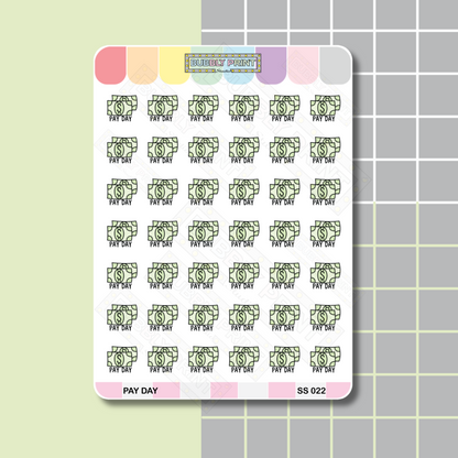 Pay Day Planner Sticker Sheet | SS 022